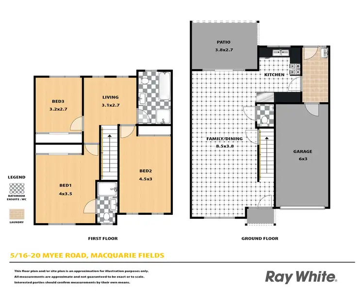 Floorplan of Homely townhouse listing, 5/16-20 Myee Road, Macquarie Fields NSW 2564