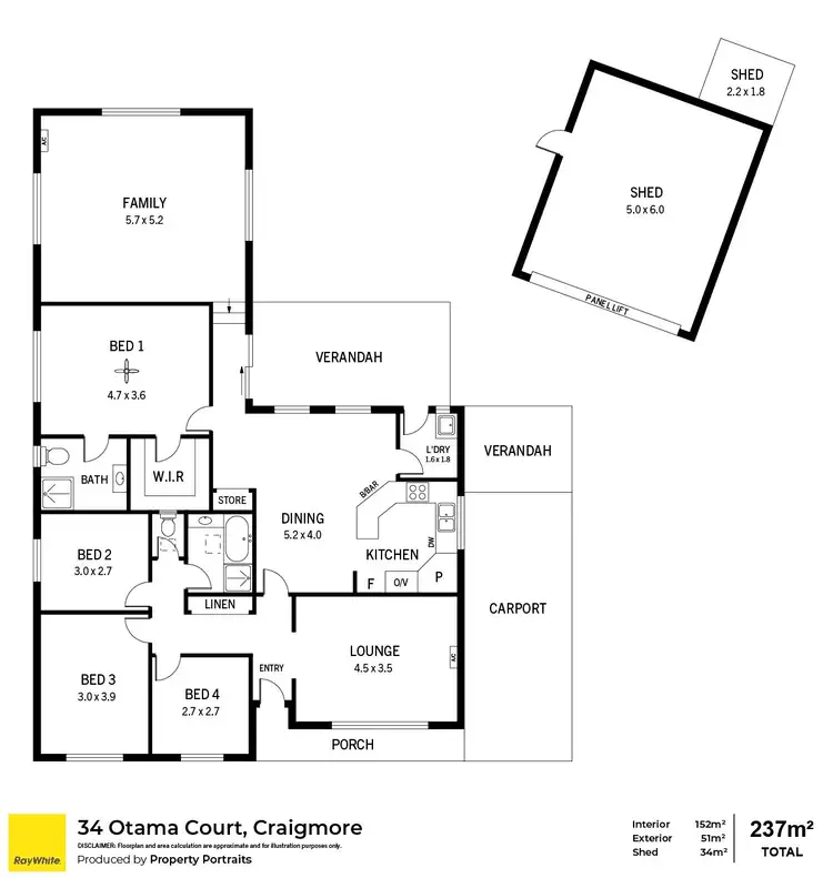 Floorplan of Homely house listing, 34 Otama Court, Craigmore SA 5114