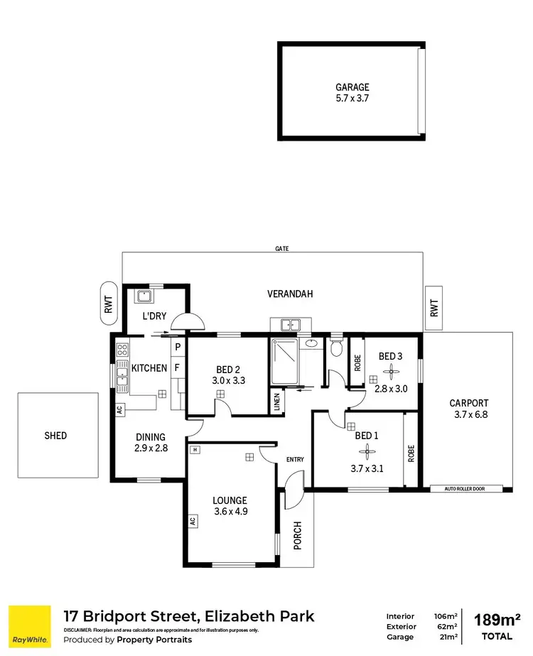 Floorplan of Homely house listing, 17 Bridport Street, Elizabeth Park SA 5113