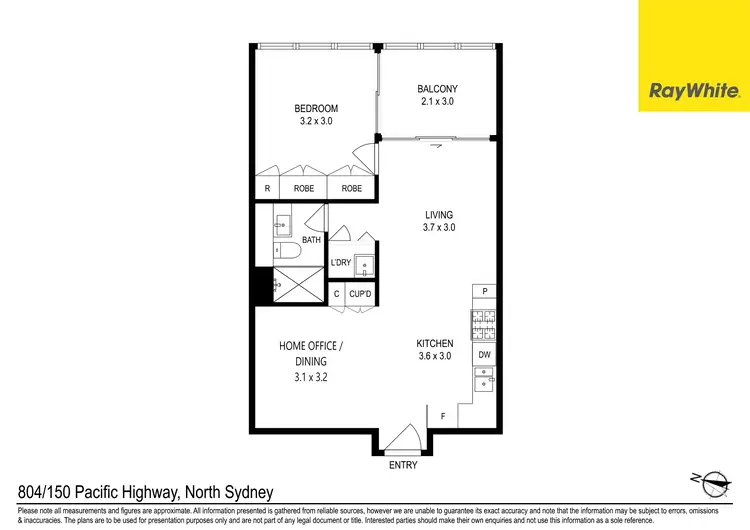 Floorplan of Homely unit listing, 804/150 Pacific Highway, North Sydney NSW 2060