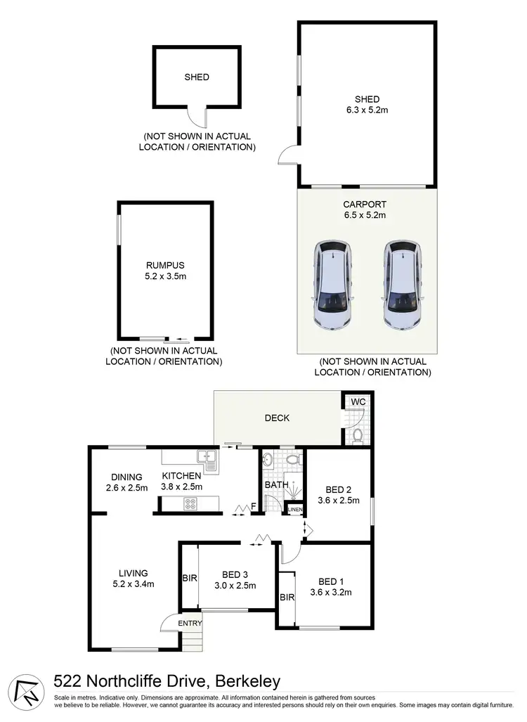 Floorplan of Homely house listing, 522 Northcliffe Drive, Berkeley NSW 2506