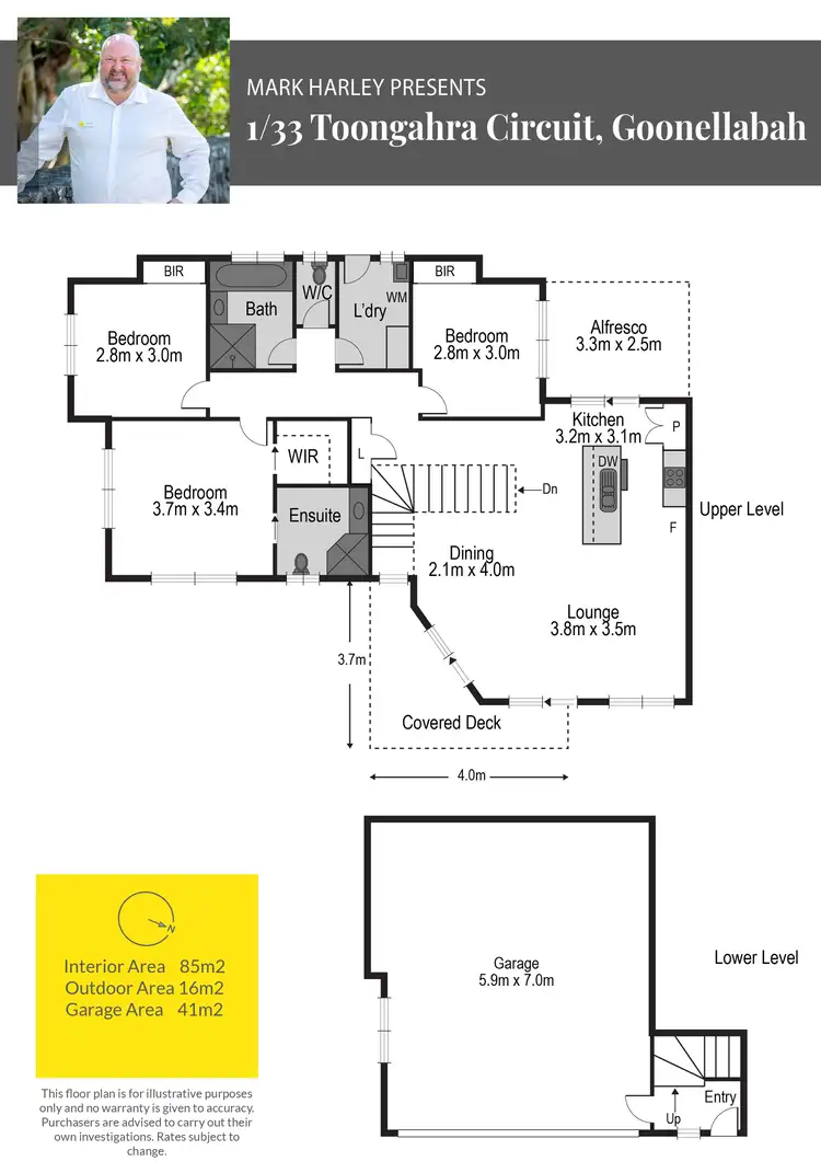 Floorplan of Homely townhouse listing, 1/33 Toongahra Circuit, Goonellabah NSW 2480