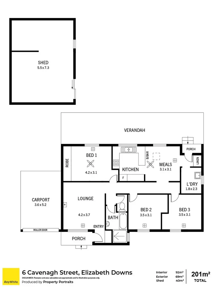 Floorplan of Homely house listing, 6 Cavenagh Street, Elizabeth Downs SA 5113