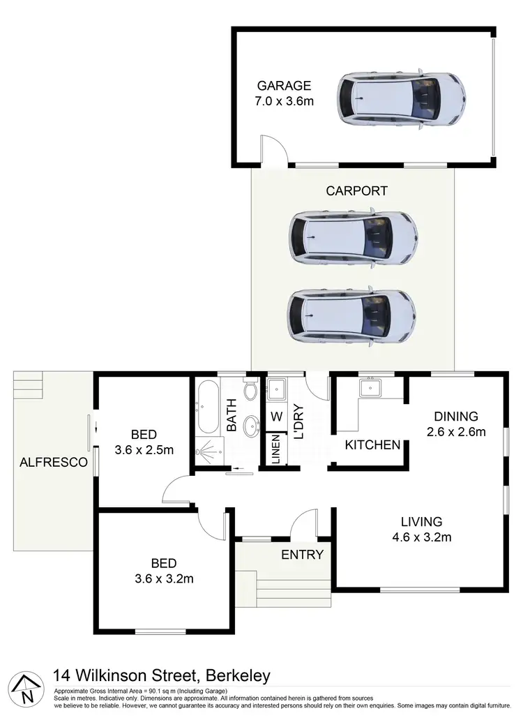 Floorplan of Homely house listing, 14 Wilkinson Street, Berkeley NSW 2506