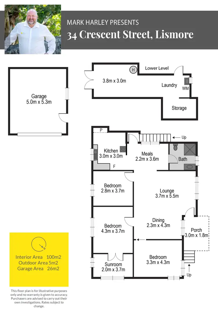 Floorplan of Homely house listing, 34 Crescent Street, Lismore NSW 2480
