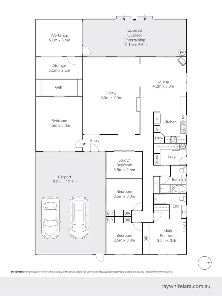 Floorplan of Homely house listing, 61 Benjamin Drive, Lara VIC 3212