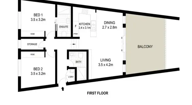 Floorplan of Homely unit listing, 7/15 Berrigan Crescent, O'connor ACT 2602