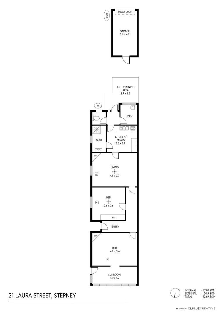 Floorplan of Homely house listing, 21 Laura Street, Stepney SA 5069