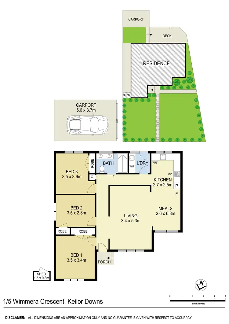 Floorplan of Homely unit listing, 1/5 Wimmera Crescent, Keilor Downs VIC 3038