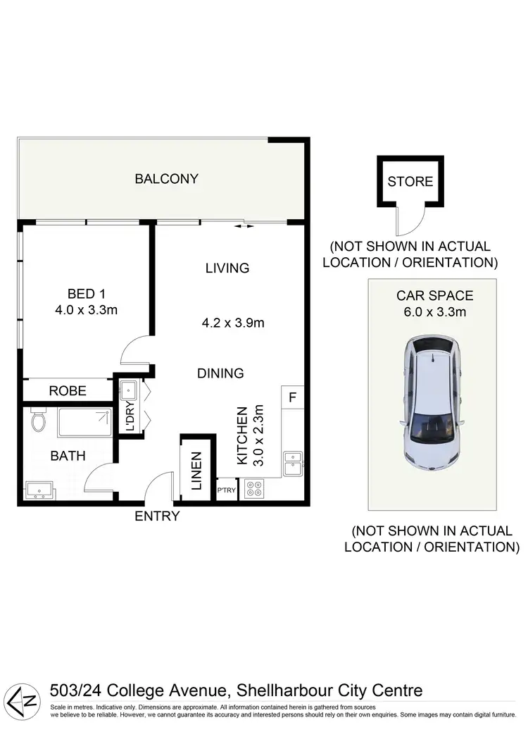 Floorplan of Homely apartment listing, 503/24 College Avenue, Shellharbour City Centre NSW 2529