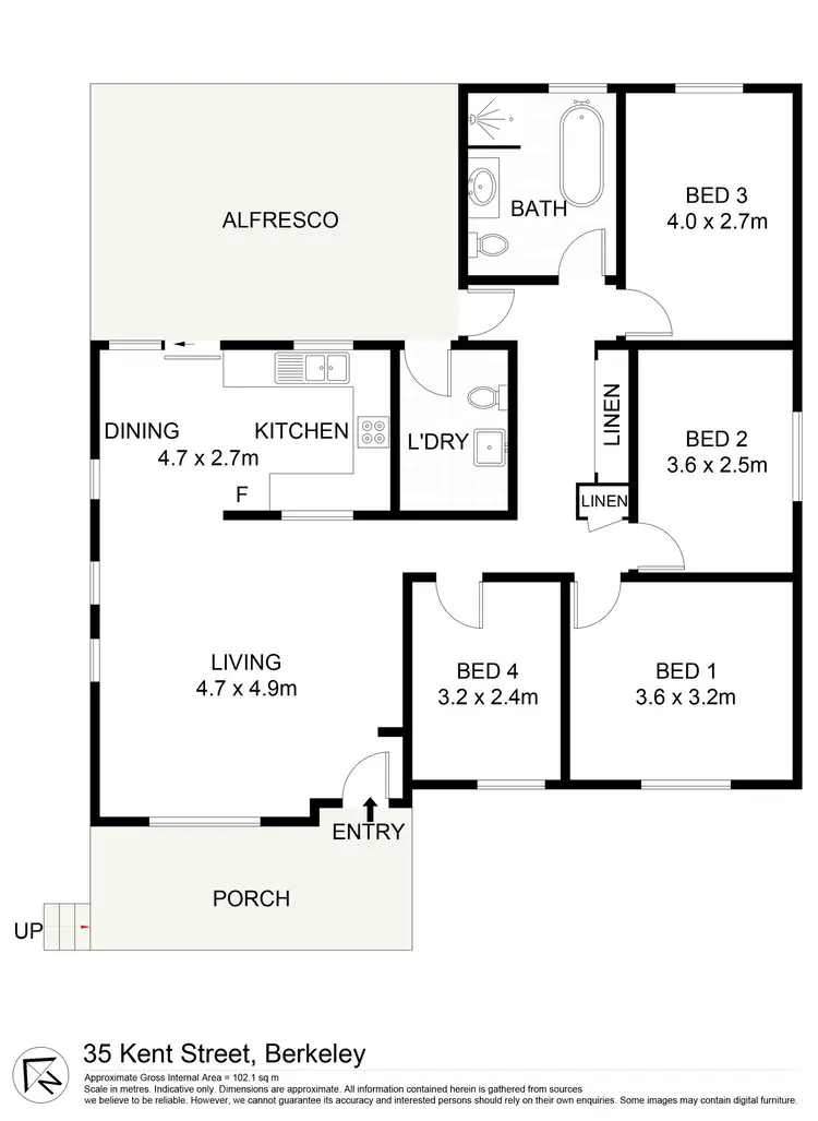 Floorplan of Homely house listing, 35 Kent Street, Berkeley NSW 2506