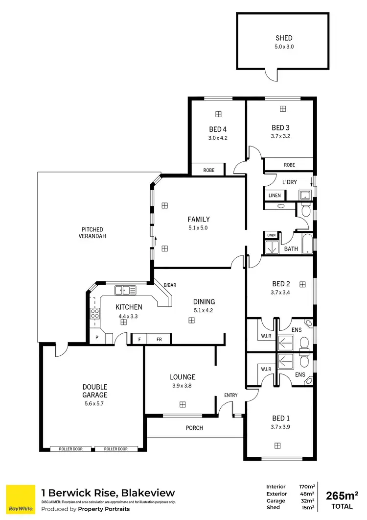 Floorplan of Homely house listing, 1 Berwick Rise, Blakeview SA 5114