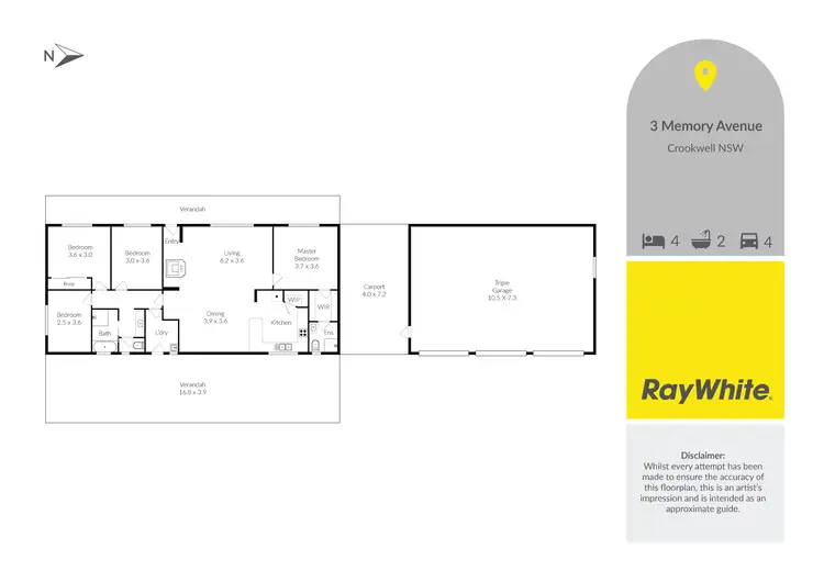 Floorplan of Homely house listing, 3 Memory Avenue, Crookwell NSW 2583