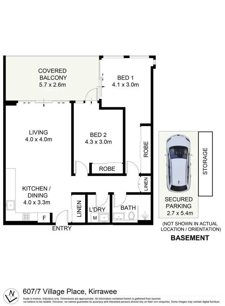 Floorplan of Homely apartment listing, 607/7 Village Place, Kirrawee NSW 2232