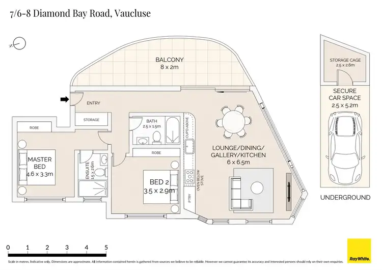 Floorplan of Homely apartment listing, 7/6-8 Diamond Bay Road, Vaucluse NSW 2030