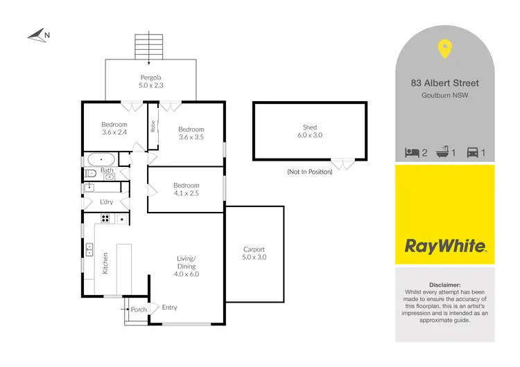 Floorplan of Homely house listing, 83 Albert Street, Goulburn NSW 2580