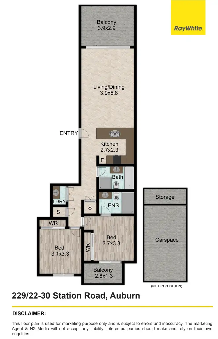 Floorplan of Homely apartment listing, 229/22-30 Station Road, Auburn NSW 2144