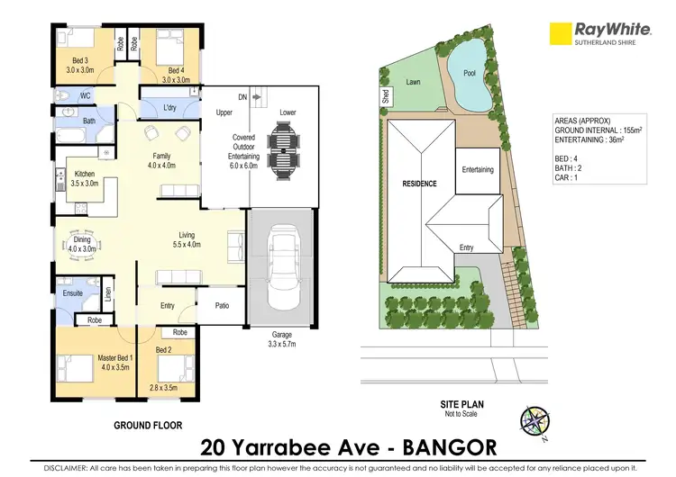 Floorplan of Homely house listing, 20 Yarrabee Avenue, Bangor NSW 2234