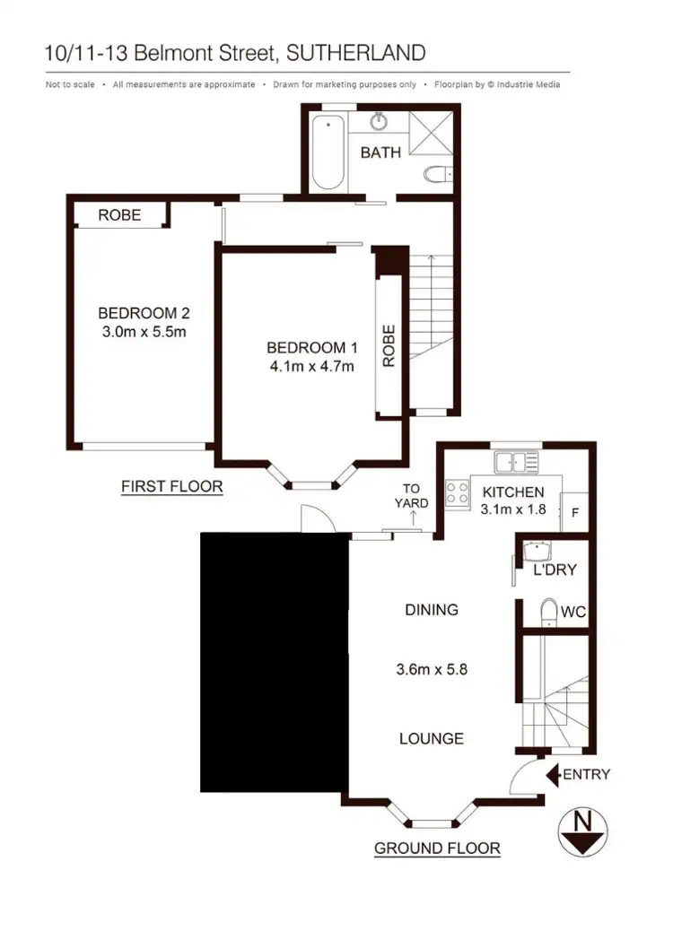 Floorplan of Homely townhouse listing, 10/11-13 Belmont Street, Sutherland NSW 2232