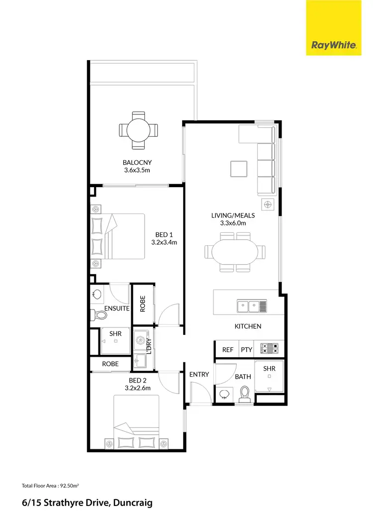 Floorplan of Homely apartment listing, 6/15 Strathyre Drive, Duncraig WA 6023