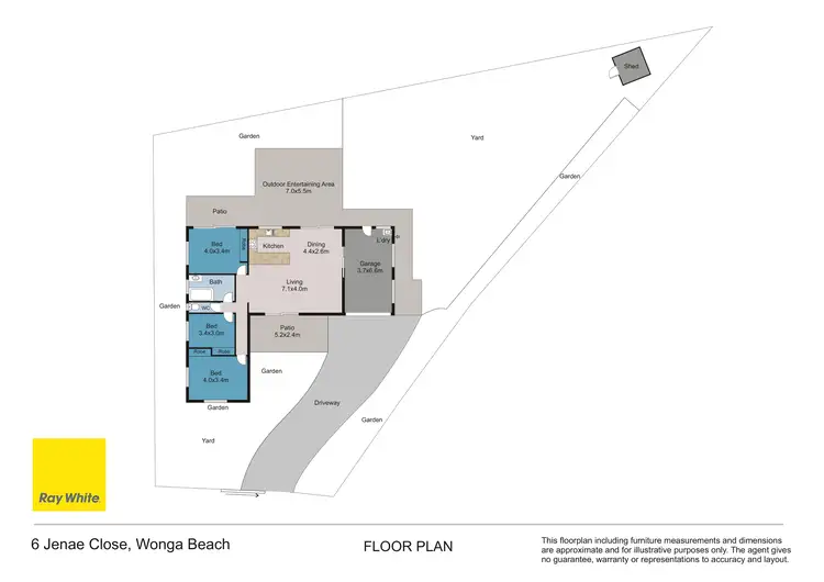 Floorplan of Homely house listing, 6 Jenae Close, Wonga Beach QLD 4873