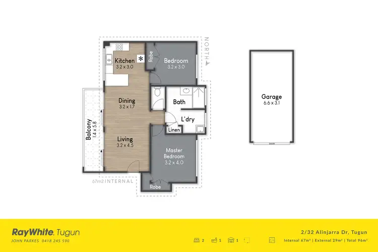 Floorplan of Homely unit listing, 2/32 Alinjarra Drive, Tugun QLD 4224