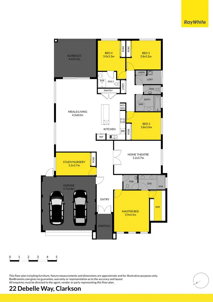 Floorplan of Homely house listing, 22 Debelle Way, Clarkson WA 6030