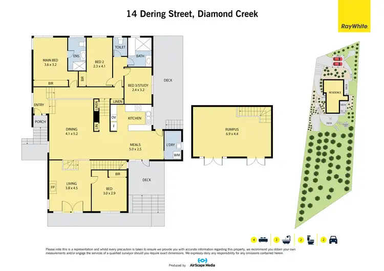 Floorplan of Homely house listing, 14 Dering Street, Diamond Creek VIC 3089