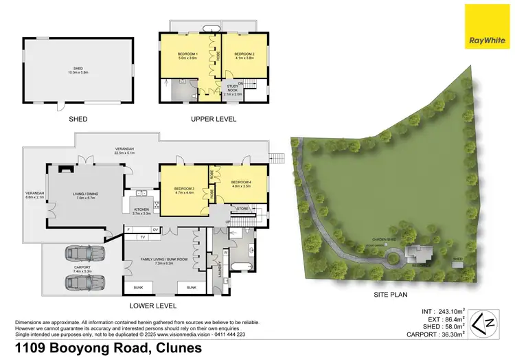 Floorplan of Homely house listing, 1109 Booyong Road, Clunes NSW 2480