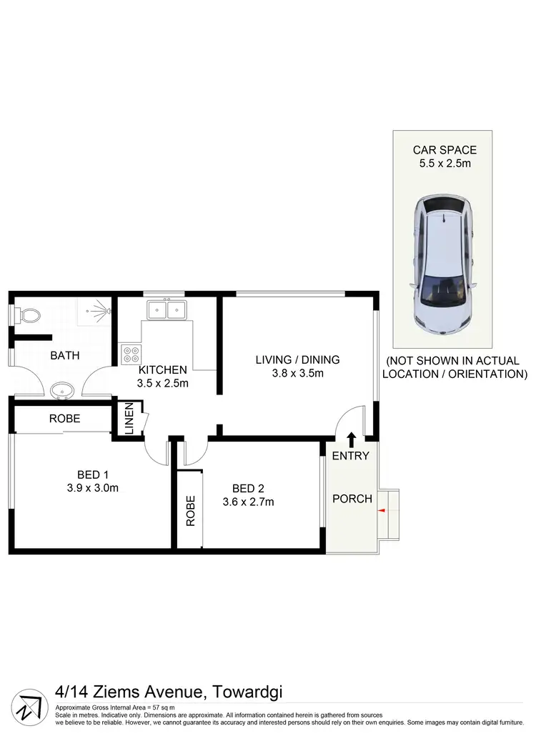 Floorplan of Homely unit listing, 4/14 Ziems Avenue, Towradgi NSW 2518