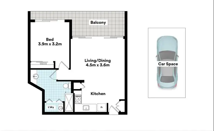 Floorplan of Homely apartment listing, 1036/18 Manning Street, Milton QLD 4064