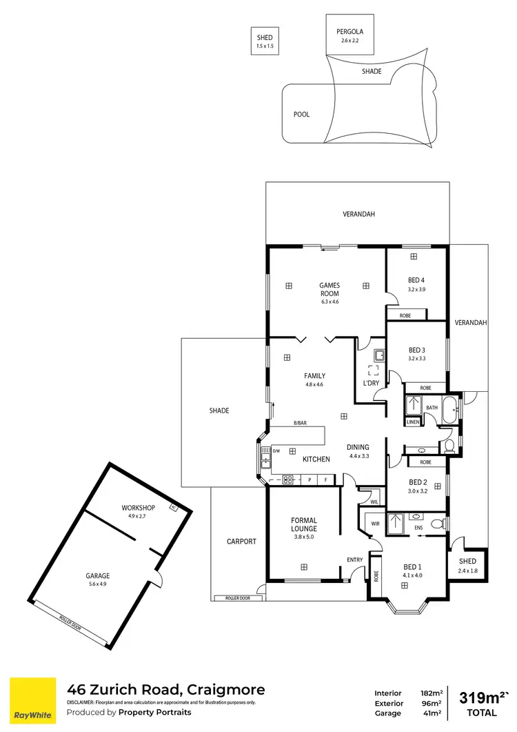 Floorplan of Homely house listing, 46 Zurich Road, Craigmore SA 5114