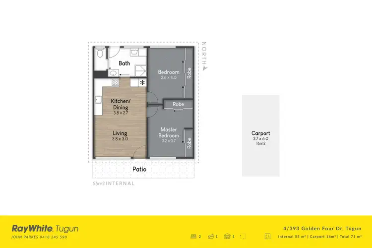 Floorplan of Homely unit listing, 4/393 Golden Four Drive, Tugun QLD 4224