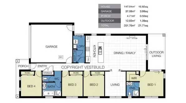 Floorplan of Homely house listing, 22 Resolution Circuit, Doreen VIC 3754