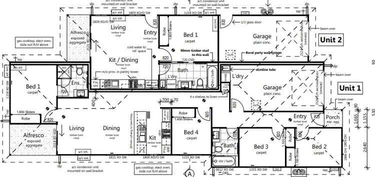 Floorplan of Homely semi-detached listing, 1/24 Vincent Crescent, Caboolture QLD 4510