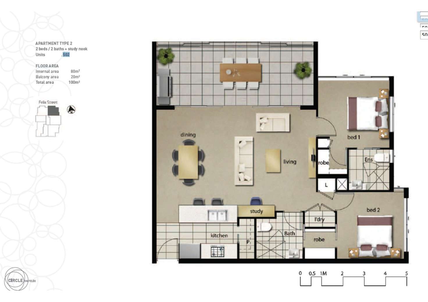 Floorplan of Homely apartment listing, 502/15 Felix Street, Lutwyche QLD 4030