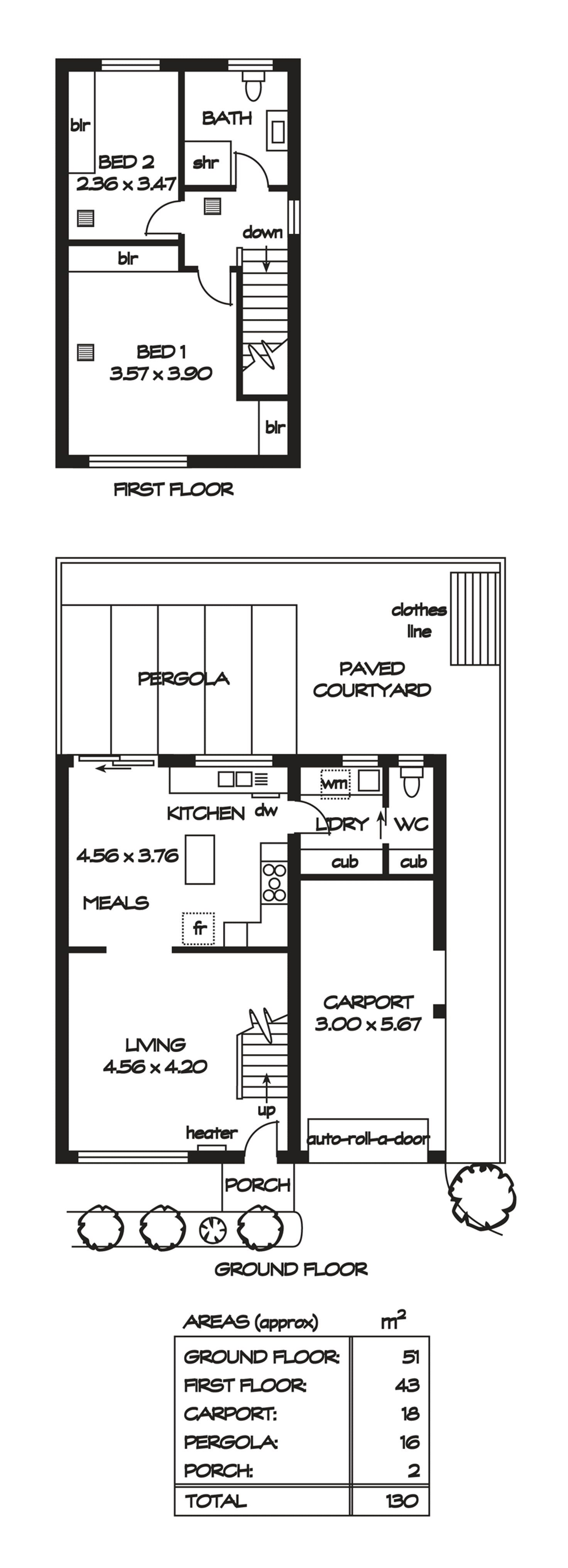 Floorplan of Homely townhouse listing, 1/129 Smart Road, Modbury SA 5092