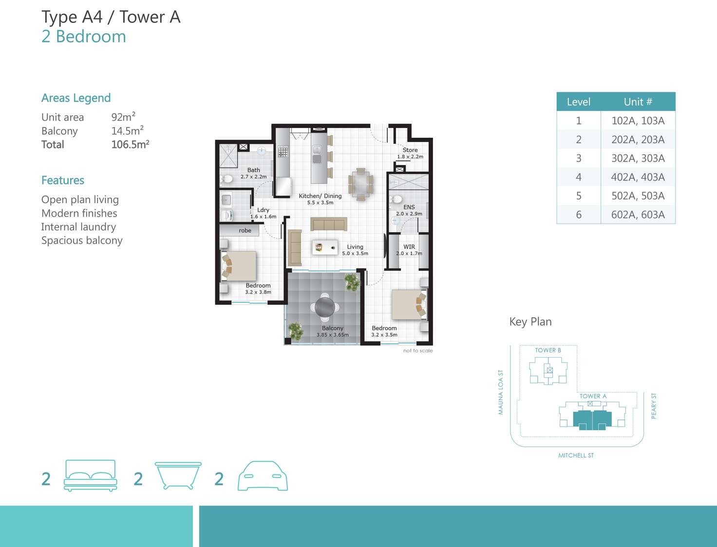 Floorplan of Homely apartment listing, 1A/2 Mauna Loa Street, Larrakeyah NT 820