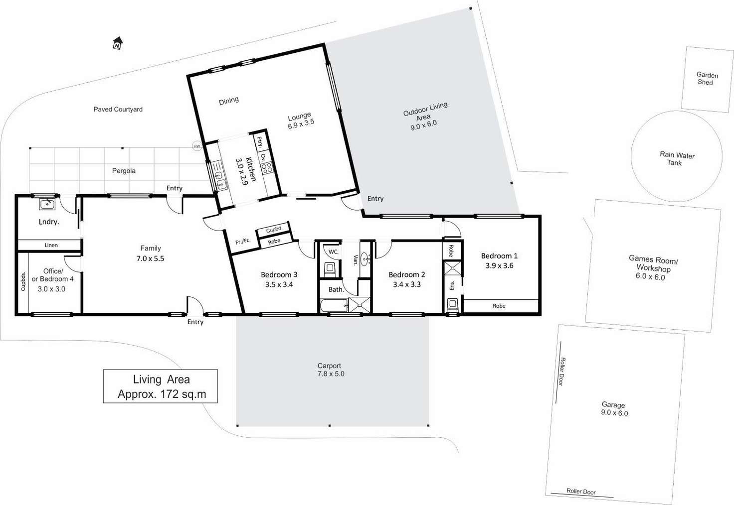 Floorplan of Homely house listing, 446 Riverview Drive, Berri SA 5343