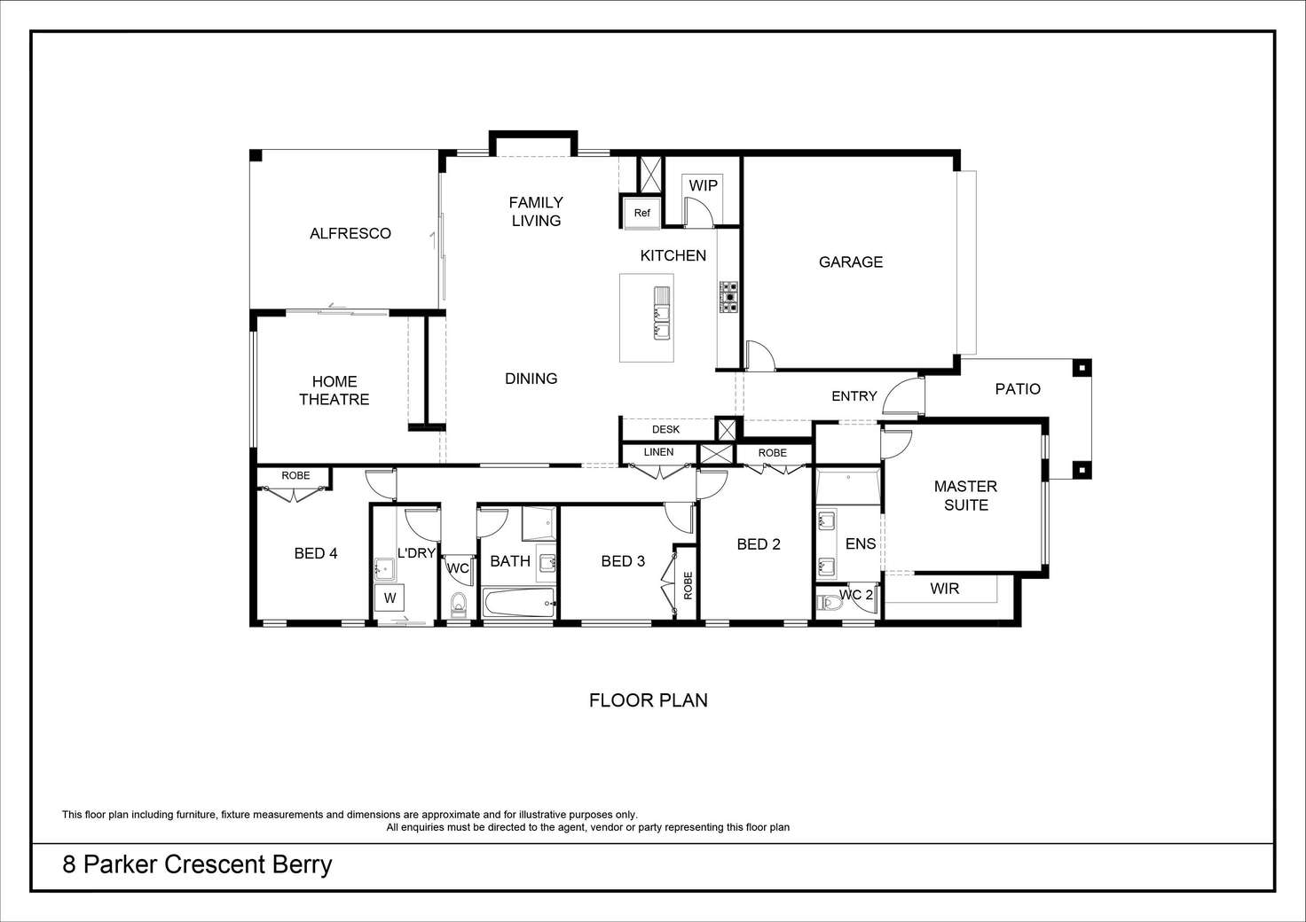 Floorplan of Homely house listing, 8 Parker Crescent, Berry NSW 2535