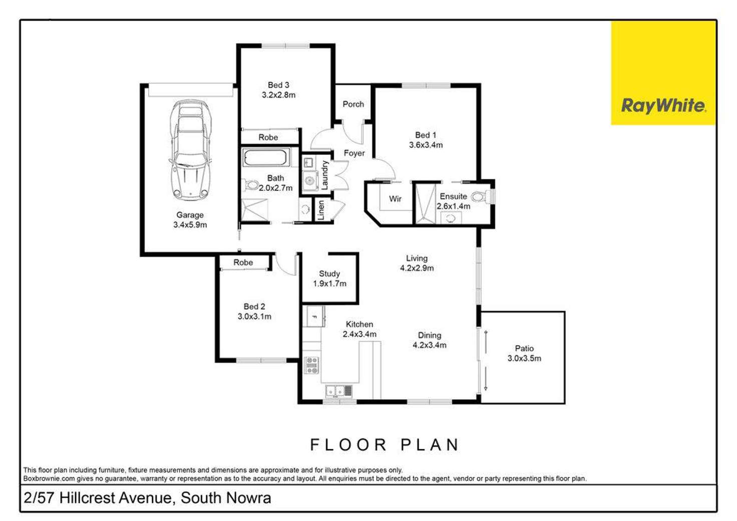 Floorplan of Homely house listing, 2/57 Hillcrest Avenue, South Nowra NSW 2541