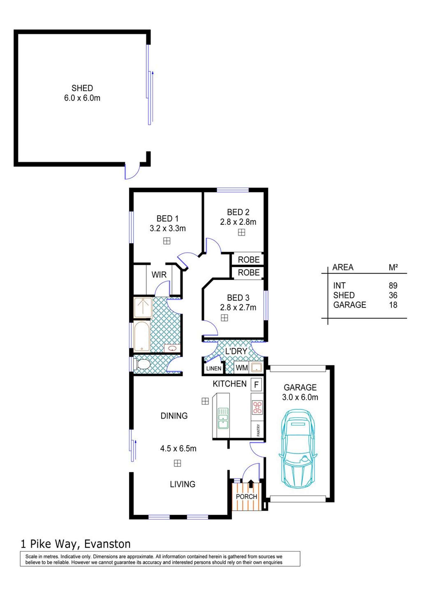 Floorplan of Homely house listing, 1 Pike Way, Evanston SA 5116