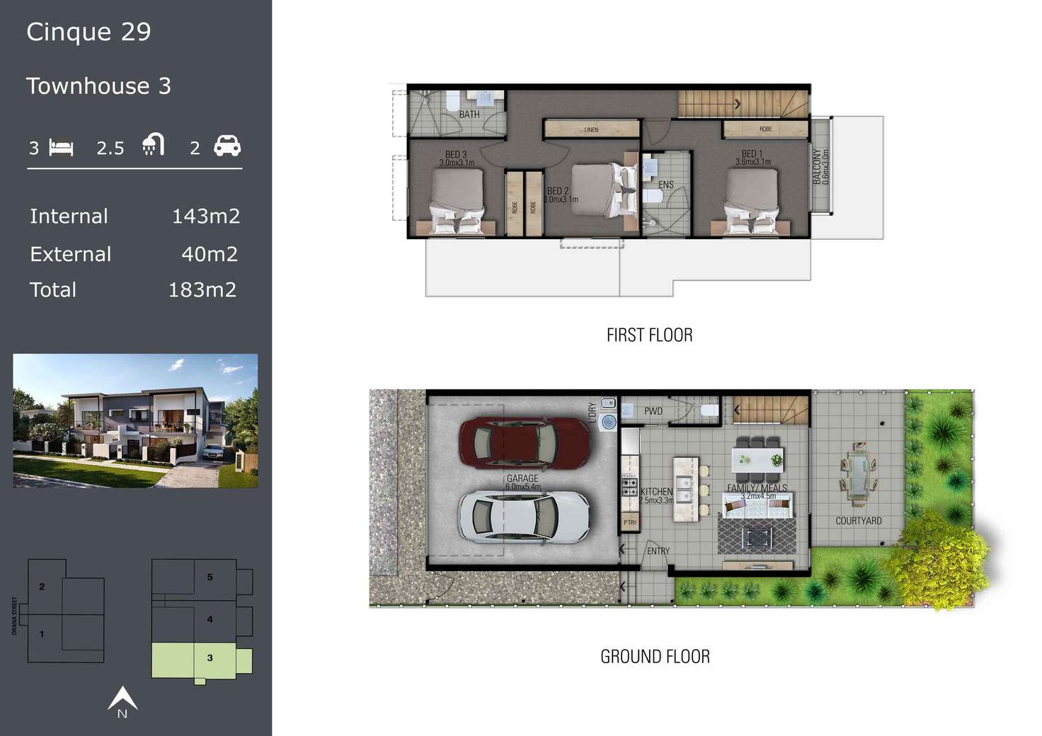 Floorplan of Homely townhouse listing, 3/29 Orana Street, Carina QLD 4152