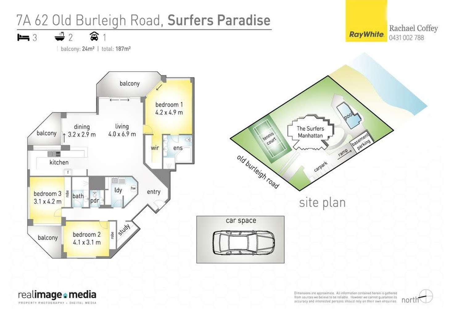 Floorplan of Homely apartment listing, 7A `Surfers Manhattan' 62-72 Old Burleigh Road, Surfers Paradise QLD 4217