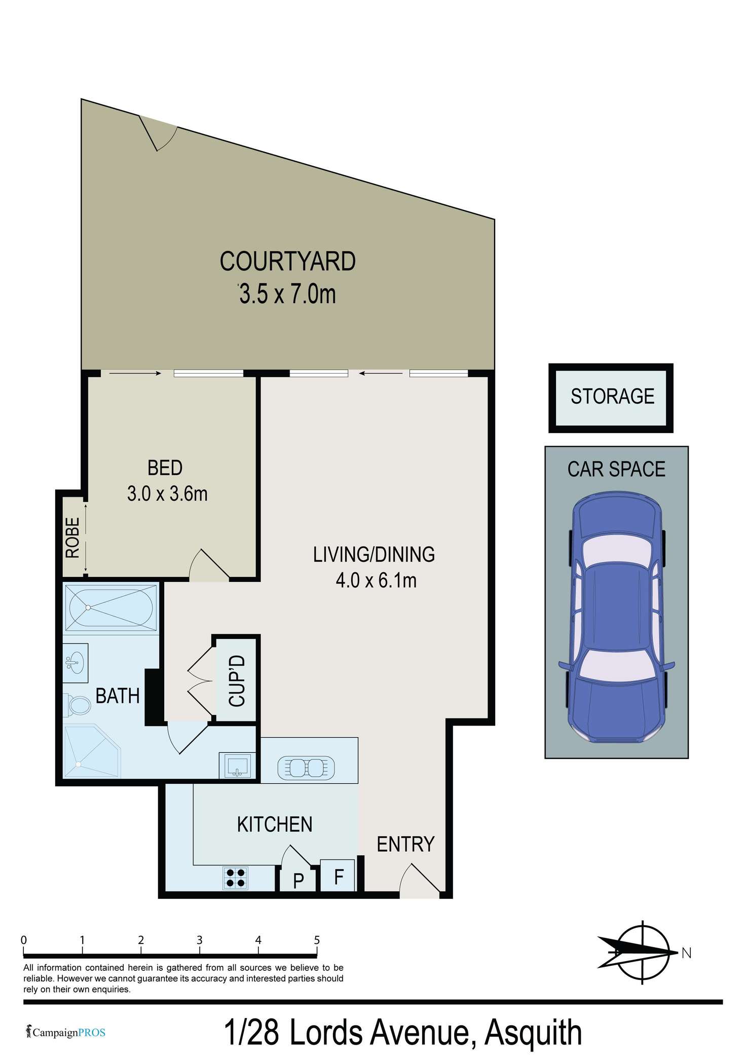 Floorplan of Homely apartment listing, 2/28-32 Lords Avenue, Asquith NSW 2077