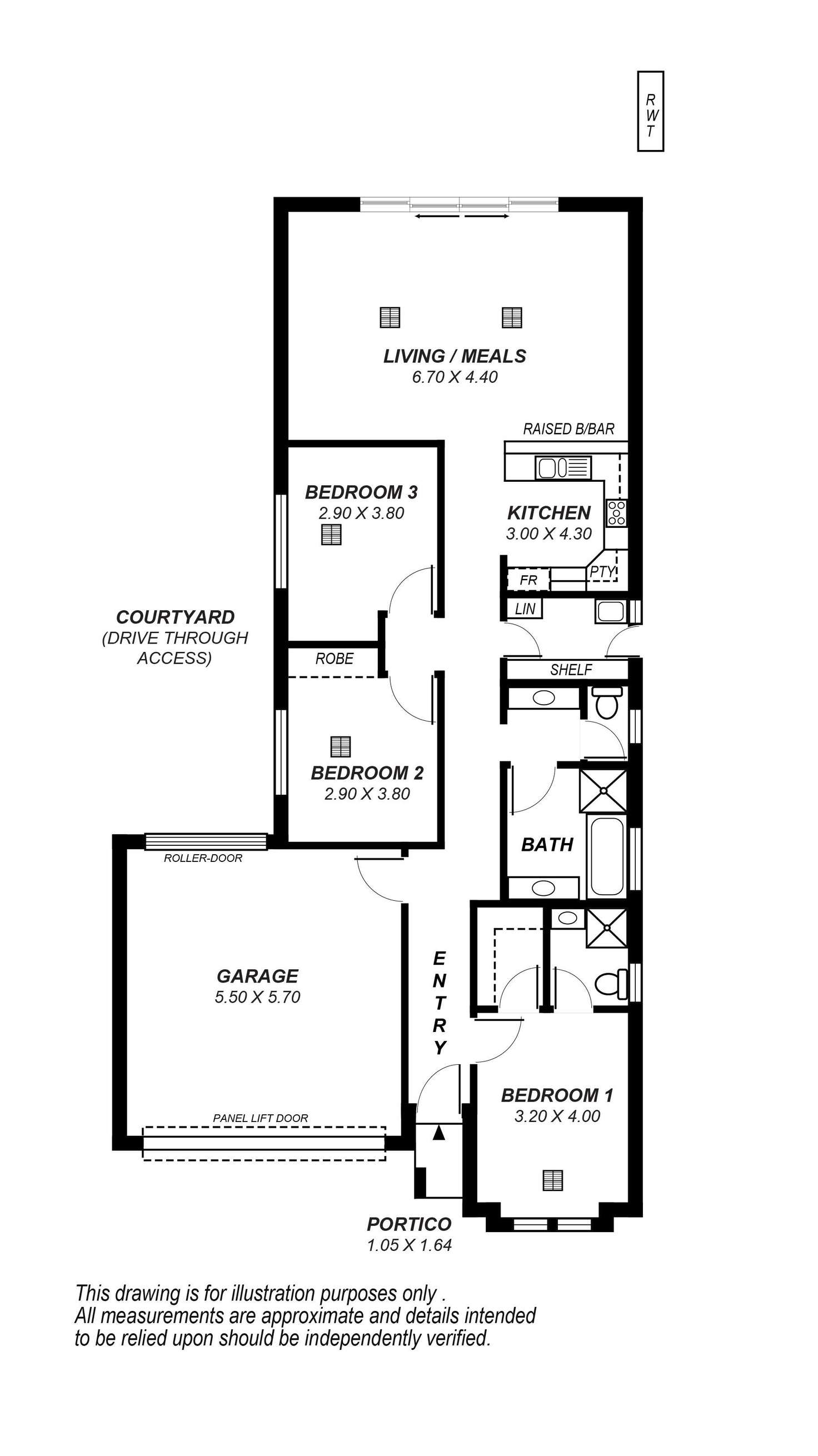 Floorplan of Homely house listing, 1B Eastick Court, Campbelltown SA 5074