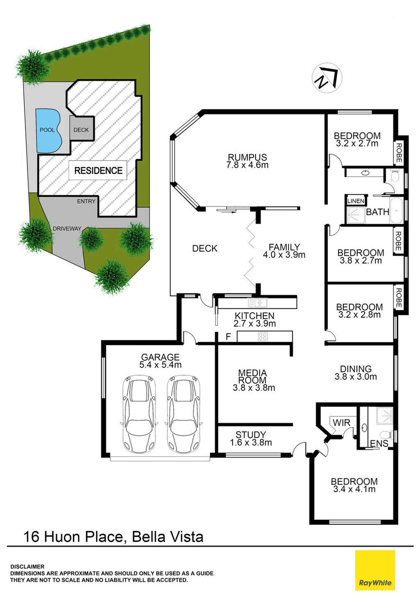 Floorplan of Homely house listing, 16 Huon Place, Bella Vista NSW 2153