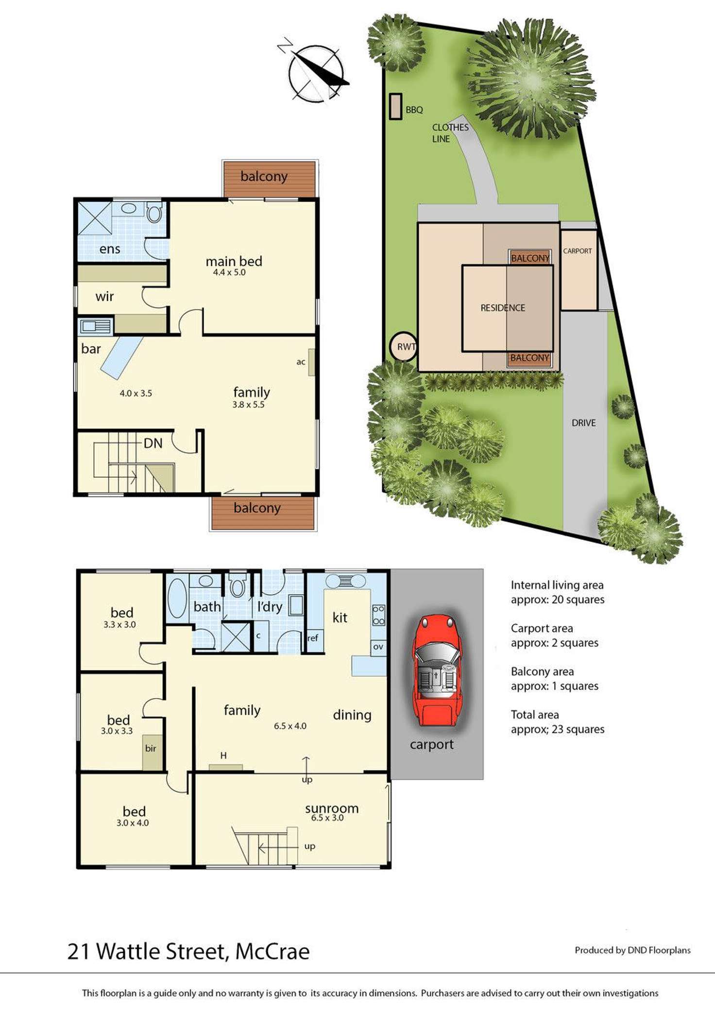 Floorplan of Homely house listing, 21 Wattle Road, Mccrae VIC 3938