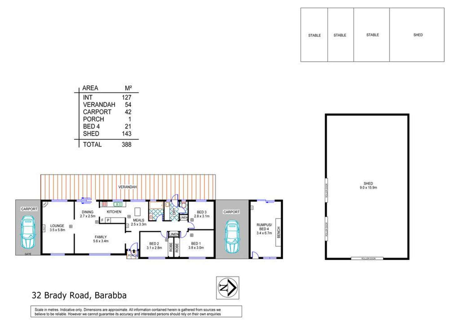 Floorplan of Homely house listing, 32 Brady Road, Mallala SA 5502
