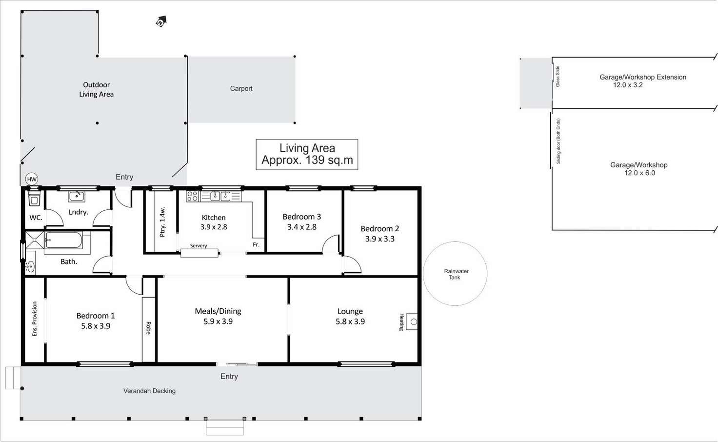 Floorplan of Homely house listing, 179 Bassham Road, Barmera SA 5345